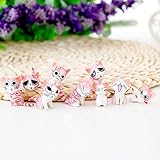 etbotu 9ピースシミュレーションKawayi Mini Cat人形Moss Micro World盆栽ガーデンSmallオーナメントLandscapeホームガーデンデコレーション用 ピンク QX