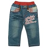 CHILD CHAMP(チャイルド チャンプ) ストレッチデニムバンダナ柄切替ロング丈パンツ 130cm /ブルー NO.C-86151311