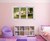 48" Window Scape Instant View Horses Running Wild Stampede #2 HUGE Wall Graphic Sticker Decal Mural 