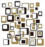 Wall Decor Plus More WDPM1044 Funky R/ Squares Wall Sticker Vinyl Decal 40-Piece 2 color Retro Mod S
