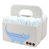 おむつ収納ケース 布製 折りたたみ 多機能 雑物収納 小物整理 便利 ボックス 可愛い 動物 (クロコダイル)