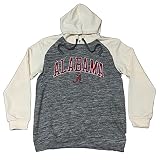 Alabama Crimson Tideプルオーバーパーカー – 2トーンカラー – Heather Grey withクリームフード