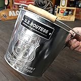 ブリキ製バケツ　ROUTE 66（ルート66）　／ティンバケツ／ガーデニング／ガレージング／