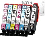 EPSON用 SAT-6CL サツマイモ 6色セット エプソン対応 互換 インク 対応機種: EP-712A 713A 714A 715A 812A 813A 814A 815A さつまいも インクカートリッジ SAT-BK C M Y LC LM 残量表示 WEB説明書付 A.I.S製