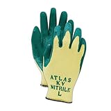 Showa Best KV350-S SHOWA Best Atlas KV350 Kevlar Glove with Nitrile Palm Coating Green Small (Pack o
