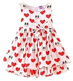 (ラボーグ)La Vogue 子供服 ドレス ガールズ 女の子 ワンピース 綿 夏 キッズ 可愛い ノースリーブ 蝶結び ベビー プリンセスドレス 発表会 結婚式 レッド 90