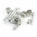 5 Sets Furniture Connector 0.55' Dia Cam Fittings Pre-inserted Nuts Dowels [並行輸入品]