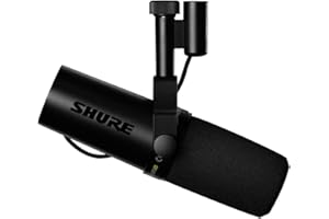 SHURE Sure Dynamic Microphone with SM7dB Preamplifier: Cardioid Unidirectional XLR Wired Streaming Distribution YouTube Voice Music Performance Recording Recording Live Gaming, Podcast, Vocal, DTM