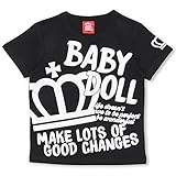 ベビードール メッセージTシャツ ベビー キッズ 90cm ブラック