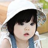 DreamYo 赤ちゃん ベビー キッズ キャップ子供用 帽子 女の子 男の子 かわいい 日よけ帽 お出かけ用 日焼け防止 (white)