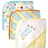 Luvable Friends Embroidered Sayings Hooded Towels, Yellow by Luvable Friends