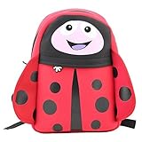 HUIB Kid Backpack Cute 3D Ladybug Cartoon Animal Neoprene Bag for Baby(AB048-r) [並行輸入品]