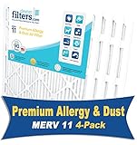cleanerfiltersプレミアムAC炉エアフィルタ、MERV 11 ( 4 -パック) 16x25x1 ホワイト