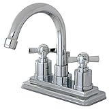 Kingston Brass KS8661ZX Kingston Brass Millennium 4 in. Centerset Lavatory Faucet, Polished Chrome