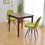 タンスのゲン 【ダイニングテーブル 75×75cm ＋ イームズチェア 2脚 セット 】 天然木 カントリー 北欧 グリーン 11719208 GN