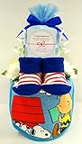 おむつケーキ　スヌーピー　男の子　出産祝い　ギフト　パンパースS