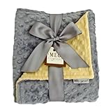 MEG Original Minky Dot Baby Blanket Yellow/Gray by MEG Original
