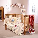 Clair de Lune ABC 2 Piece Cot Bed Quilt & Bumper Bedding Set, Neutral by Clair de Lune