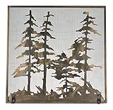 Meydaティファニー99766 Tall Pines暖炉画面、幅34 " x 33 "高さ