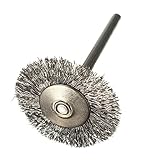 SODIAL 10個　ステンレス鋼ワイヤーブラシディスクブラシ　ラウンドブラシ　25mm直径　ドレメル適用