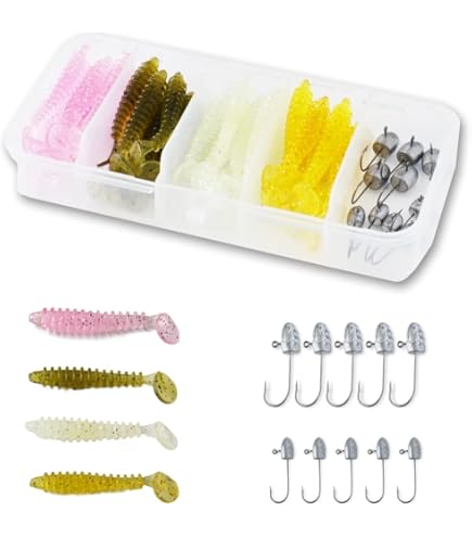 Amazon.co.jp: VMSIXVM アジング メバリング ワーム ジグヘッド