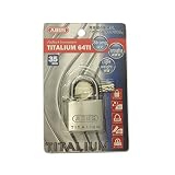 日本ロックサービス ABUS アバス南京錠 TITALIUM 64TI シルバー 35