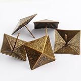 Newone 【10個】 正方形の形 四角形 ブロンズトーン 直径30mm/40mm装飾釘 手工芸品の釘 (直径：40mm;40*40mm)