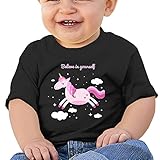 フライング・ユニコーン 紫色子供服 ベビーTシャツ 半袖 男の子 女の子 クルーネック カジュアル