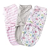 スワドルミー ベビー おくるみ 3枚セット S/M コットン (サイズ：S/M (0-3m)、カラー：Ellie Flower) swaddle me [並行輸入品]