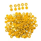 Non-brand 全3色　　小さい　ヒンジ付き　スクリューカバー　キャップ　交換用　軽量　約100個　 - 黄