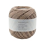 横田 DARUMA レース糸 #20 col.4 ブラウン 系 50g 約210m 3玉セット 01-2270