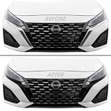 SlickMod Chrome Delete ブラックアウト ビニール オーバーレイ 2023-2025 日産 アルティマ グリル トリム用 (グロスブラック)