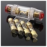 AGUヒューズホルダー，SODIAL(R)オーディオ修理されたクリアAGUヒューズホルダー4 / 8 ゲージワイヤ + 4 パック　100 AMPヒューズ