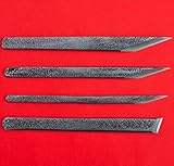 日本の木彫刻ブレードツールチップチゼル日本ナイフ AOGAMI ブルースチールを設定