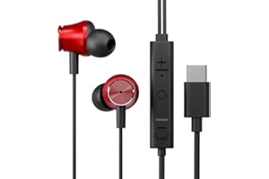 アクティブノイズキャンセリング搭載 USB Type-Cコネクタ ステレオイヤホン レッド PG-SECE5RD3 Premium Style