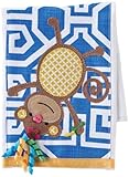 Mud Pie Baby Newborn Dribble and Burp Cloths, Monkey/Blue by Mud Pie [並行輸入品]