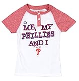 マジェスティックLittle Girls MLB Philadelphia Phillies Me MyチームとIグラフィックTee