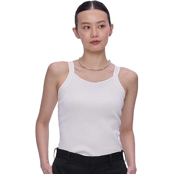 Amazon | OUR WACOAL(アワワコール) カップ付きコットンリブタンク