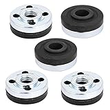 uxcell フランジ　クランプ　ナット　グラインダー　丸い　ブラック　メタル製　5ペア入