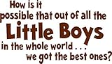 How Is It Possible That Out Of All The Little Boys In The Whole World We Got The Best Ones ? - Color