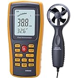 1stモール 【 高性能 】 小型 デジタル 風速計 イエロー 9V電池 【 英語マニュアル付属 】 ST-GM8902