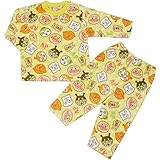 アンパンマン フリース 総柄プリント 長袖パジャマ Anpanman j-fa2849イエロー95cm