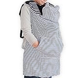 KIDSMIO(キッズミオ) 春夏用 ボーダー柄 UVカット マルチケープ グレー FREE