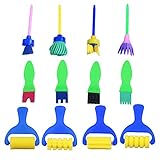 YideaHome ペイントブラシセット 子供 絵画ツールセット 初期学習 DIYペイントブラシ 12個セット