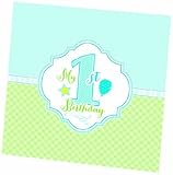 Lillian Rose 1st Birthday Keepsake Memory Book, Blue, 7" by Lillian Rose [並行輸入品]