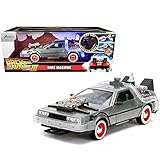 バック・トゥー・ザ・フューチャー パート3 ジェイダトイズ メタルズ 1/24 スケール ダイキャストカー タイムマシン デロリアン with ライトアップ / BACK TO THE FUTURE PART III JADA TOYS DIE CAST CAR TIME MACHINE DELOREAN WITH LIGHTS BTTF 3 ミニカー [並行輸入品]