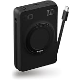 CIO SMARTCOBY Ex05 Wireless2.2 Pro CABLE SS10K 半固体モバイルバッテリー 10000mAh (ブラック) | iPhone17対応, Qi2.2対応, 着脱可能ケーブル内蔵,3台同時充電可能, 35W急速
