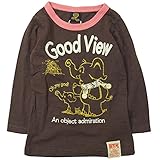 《H28年秋冬物》BOOM TOWNKIDS(ブームタウンキッズ) ゾウさんGOOD VIEW スラブ天竺長袖Tシャツ 90cm/ブラウン NO.F-961015