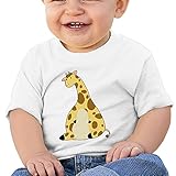 可愛い ボーイとガール 長い 高い動物 キリン 半袖シャツ カジュアル White Size 24 Months