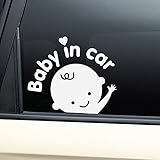 Baby in Carビニールデカールラップトップ車トラックバンパーウィンドウステッカー(安全サイン)